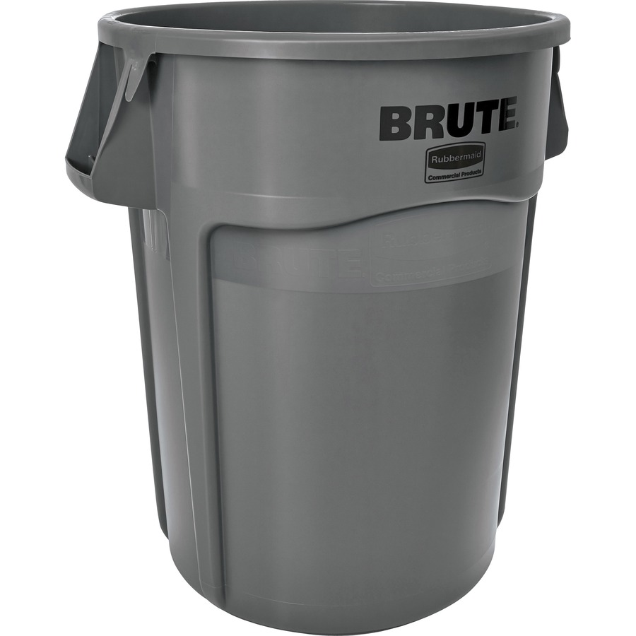 Essendant RCP264360GY Trash Can, 44 gal, 24 in Dia, Plastic, Gray