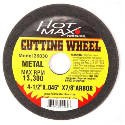 Kdar HotMax® 26030 Cut-Off Wheel, 4-1/2 in Wheel Dia, 0.045 in Wheel Thickness, 7/8 in Center Hole