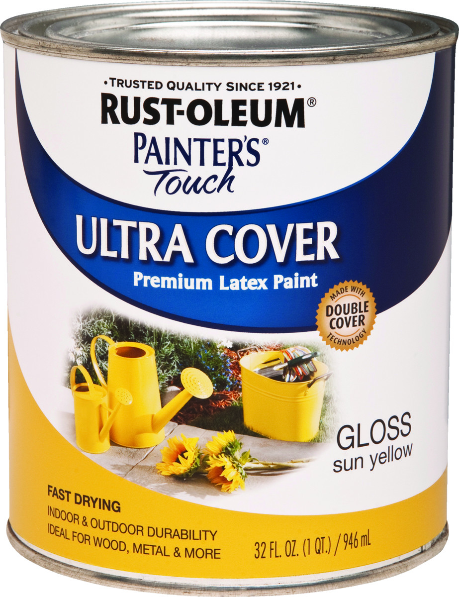 Painter's®; Touch 1945502 Multi-Purpose Paint, 1 qt Container, Sun Yellow, Gloss Finish