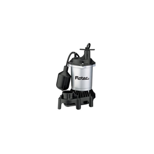 Pentair Pumps Flotec FPZS33T Sump Pump, 3600 gph Flow Rate, 1-1/2 in Outlet, 1/3 hp, Thermo Plastic