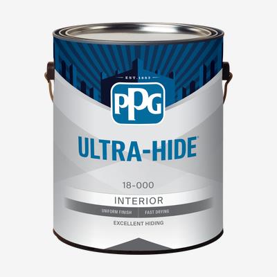 PPG Industries ULTRA-HIDE® 18-510/01 Interior Latex Paint, 1 gal Container, Liquid, 400 sq-ft Coverage, Semi Gloss, White & Pastel Base