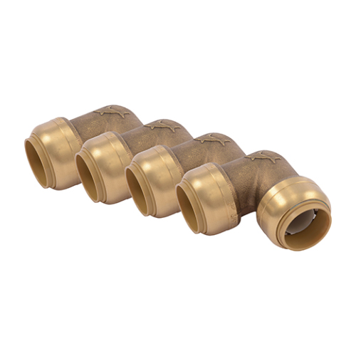 Reliance Worldwide Cash Acme® U248LFA4 Elbow, Elbow Fitting/Connector, 1/2 in Nominal, Push Fit End Style, Solid Brass